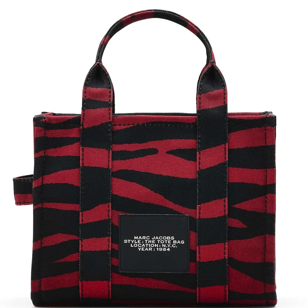 Marc Jacobs The Small Canvas Tote - Siren/Black Zebra Print - Picture 2 of 6
